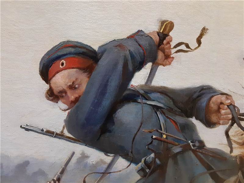 Фрагмент картины В.В.Мазуровского. «Кто кого», 1891 год