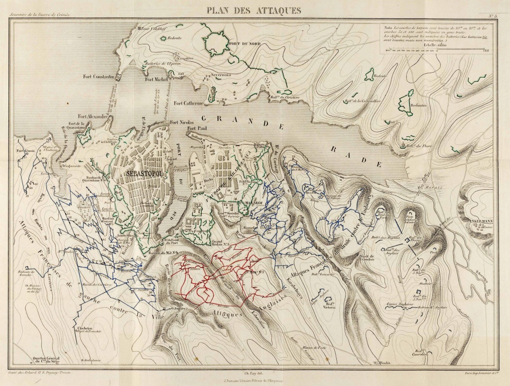 Карта осады Севастополя во времена "Крымской войны"
